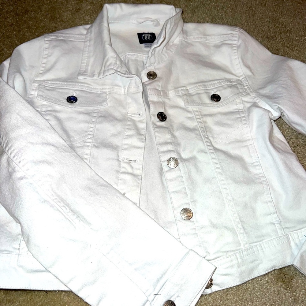 White jean jacket
